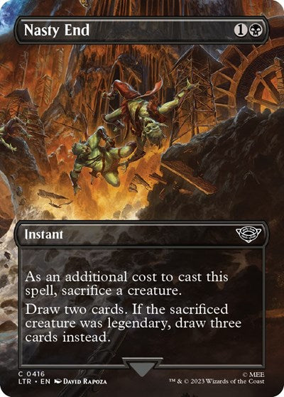 Nasty End (Borderless) (Universes Beyond: The Lord of the Rings: Tales of Middle-earth) Near Mint