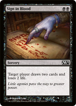 Sign in Blood (Magic 2013 Core Set) Light Play