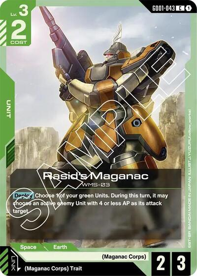 Rasid's Maganac (Newtype Rising) Near Mint - Nick Nack's Full Frontal Attack