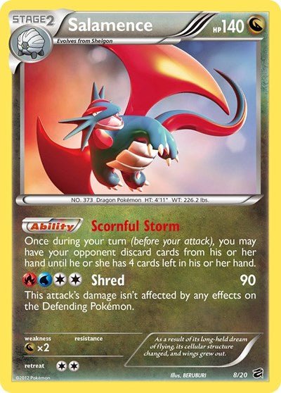 Salamence (Dragon Vault) Damaged / Poor Holofoil - Nick Nack's Full Frontal Attack