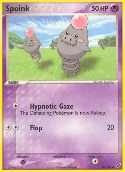 Spoink (Deoxys) Damaged / Poor Reverse Holofoil
