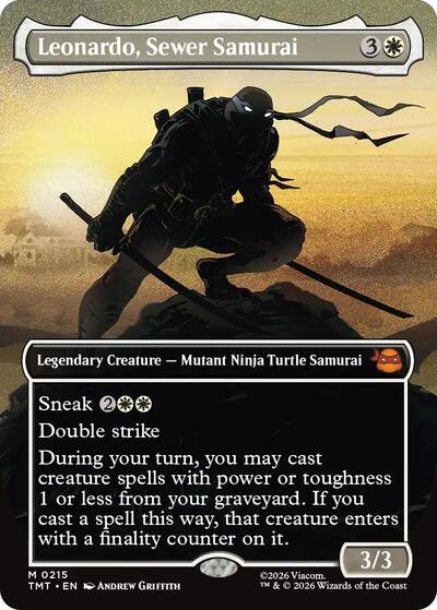 Leonardo, Sewer Samurai (Borderless) (Teenage Mutant Ninja Turtles) Near Mint Foil - Nick Nack's Full Frontal Attack