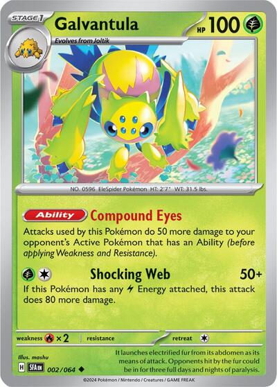 Galvantula (SV: Shrouded Fable) Near Mint Reverse Holofoil - Nick Nack's Full Frontal Attack
