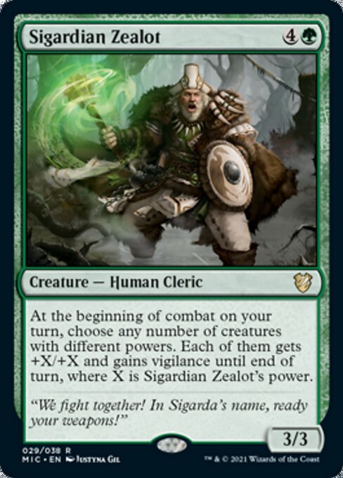 Sigardian Zealot (Commander 2021 Midnight Hunt) Near Mint - Nick Nack's Full Frontal Attack