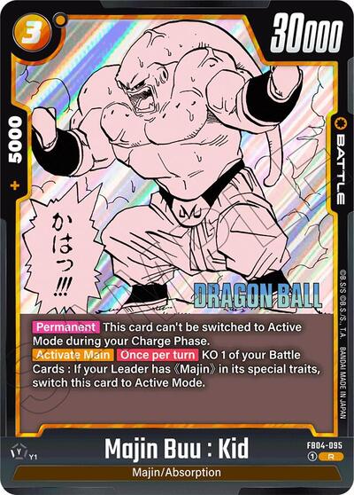 Majin Buu : Kid FB04 - 095 (Manga Booster 01) Near Mint Holofoil - Nick Nack's Full Frontal Attack