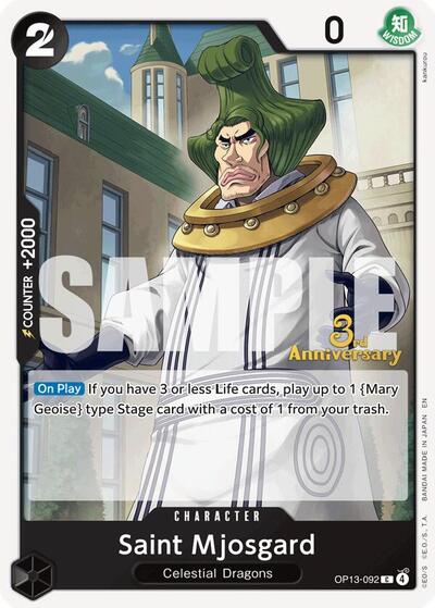 Saint Mjosgard (Carrying On His Will: 3rd Anniversary Tournament Cards) Near Mint - Nick Nack's Full Frontal Attack