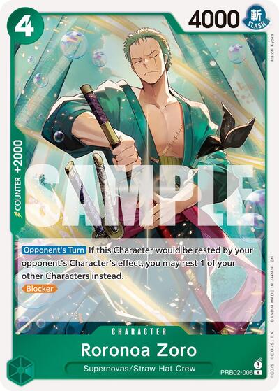 Roronoa Zoro (Premium Booster -The Best- Vol. 2) Near Mint Foil