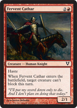 Fervent Cathar (Avacyn Restored) Light Play