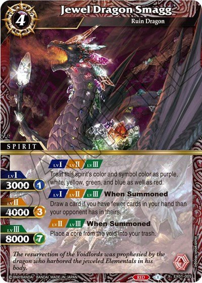 Jewel Dragon Smagg (Expansion Set 01: Elemental Spark) Near Mint Holofoil - Nick Nack's Full Frontal Attack