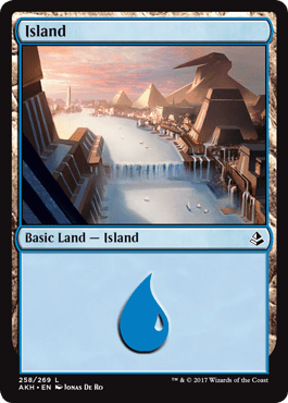 Island (258) (Amonkhet) Near Mint - Nick Nack's Full Frontal Attack