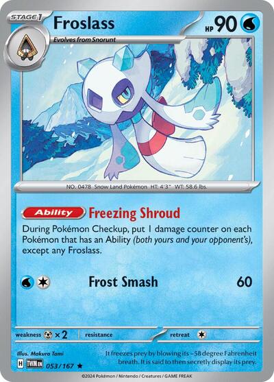 Froslass - 053 (SV06: Twilight Masquerade) Near Mint Holofoil - Nick Nack's Full Frontal Attack