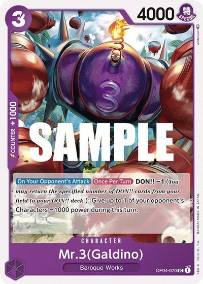 Mr.3(Galdino) (Kingdoms of Intrigue) Near Mint - Nick Nack's Full Frontal Attack