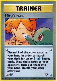 Misty's Tears (Gym Challenge) Light Play 1st Edition