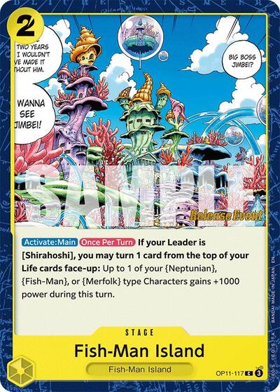 Fish - Man Island (A Fist of Divine Speed Release Event Cards) Near Mint - Nick Nack's Full Frontal Attack