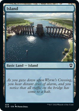 Island (456) (Commander Legends: Battle for Baldur's Gate) Near Mint Foil - Nick Nack's Full Frontal Attack