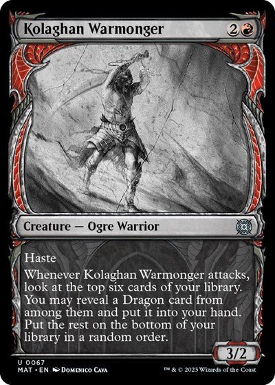 Kolaghan Warmonger (Showcase) (March of the Machine: The Aftermath) Near Mint - Nick Nack's Full Frontal Attack