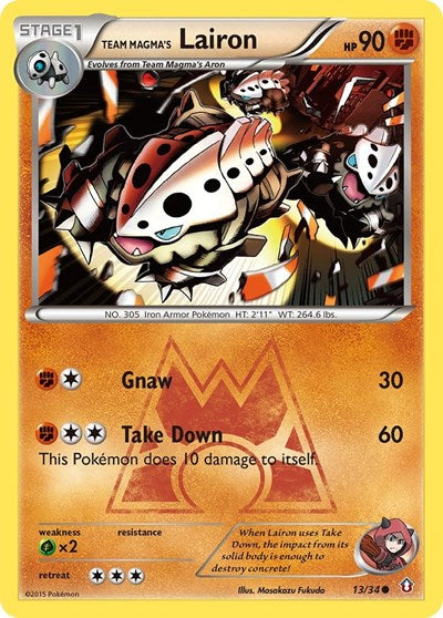 Team Magma's Lairon (Double Crisis) Near Mint Reverse Holofoil