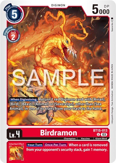Birdramon (Exceed Apocalypse) Near Mint - Nick Nack's Full Frontal Attack