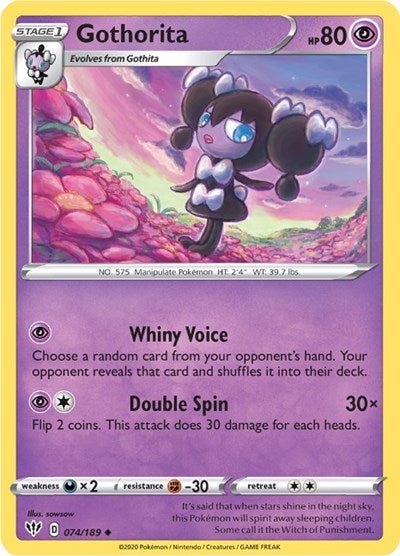 Gothorita (SWSH03: Darkness Ablaze) Near Mint - Nick Nack's Full Frontal Attack