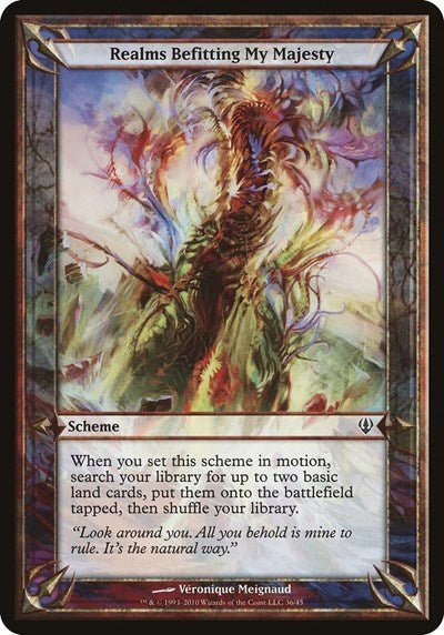 Realms Befitting My Majesty (Archenemy) (Oversize Cards) Medium Play - Nick Nack's Full Frontal Attack