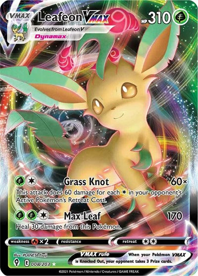 Leafeon VMAX (SWSH07: Evolving Skies) Near Mint Holofoil
