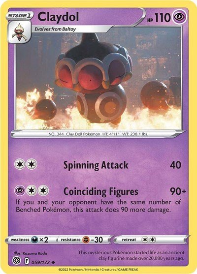Claydol (SWSH09: Brilliant Stars) Near Mint - Nick Nack's Full Frontal Attack