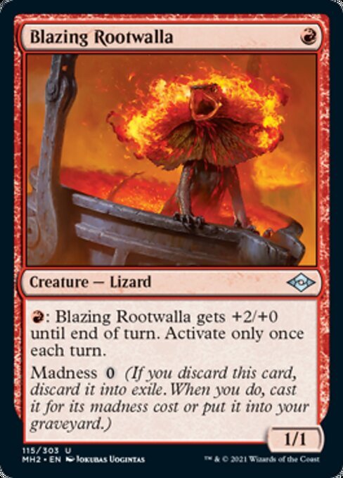 Blazing Rootwalla (Modern Horizons 2) Light Play Foil - Nick Nack's Full Frontal Attack