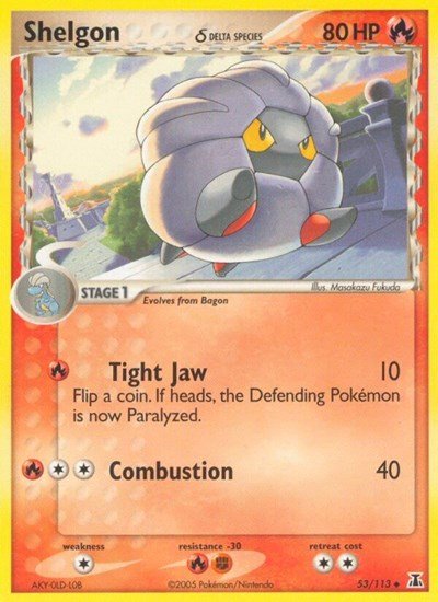 Shelgon - 053/113 (Delta Species) (Delta Species) Light Play - Nick Nack's Full Frontal Attack