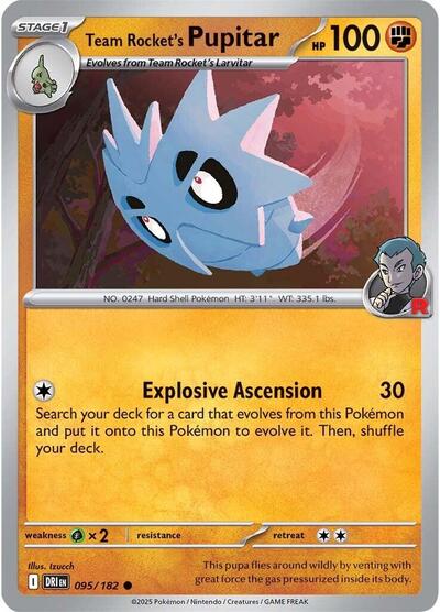 Team Rocket's Pupitar (SV10: Destined Rivals) Near Mint - Nick Nack's Full Frontal Attack