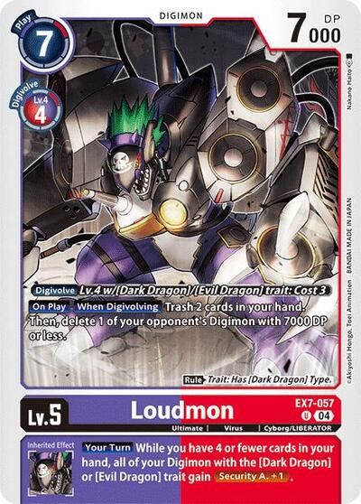 Loudmon (Digimon LIBERATOR) Near Mint - Nick Nack's Full Frontal Attack