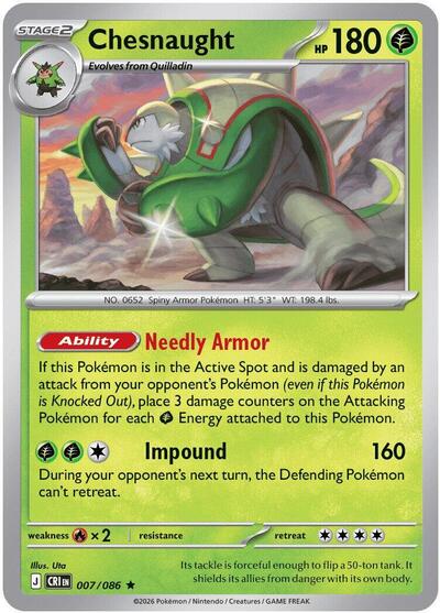 Chesnaught (ME04: Chaos Rising) Near Mint Reverse Holofoil
