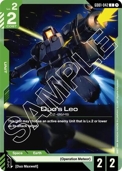Duo's Leo (Newtype Rising) Near Mint - Nick Nack's Full Frontal Attack