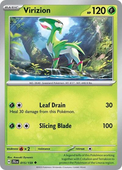 Virizion (SV09: Journey Together) Near Mint - Nick Nack's Full Frontal Attack