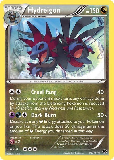 Hydreigon (XY - Steam Siege) Near Mint Holofoil - Nick Nack's Full Frontal Attack