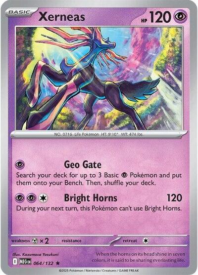 Xerneas (ME01: Mega Evolution) Near Mint Holofoil - Nick Nack's Full Frontal Attack