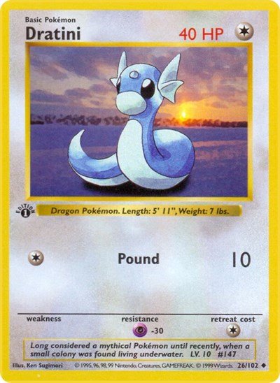 Dratini (Base Set (Shadowless)) Damaged / Poor Unlimited - Nick Nack's Full Frontal Attack