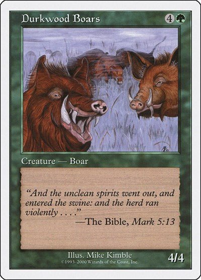 Durkwood Boars (Starter 2000) Light Play - Nick Nack's Full Frontal Attack