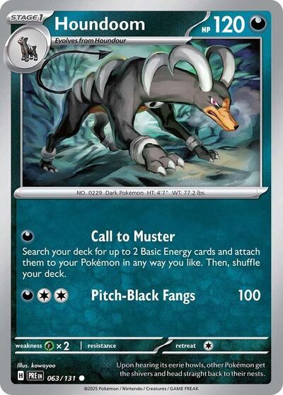 Houndoom (SV: Prismatic Evolutions) Near Mint - Nick Nack's Full Frontal Attack