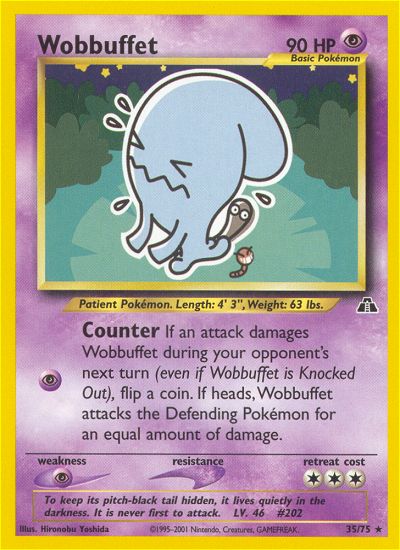 Wobbuffet (Neo Discovery) Light Play 1st Edition