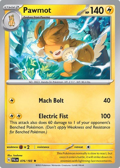 Pawmot (SV02: Paldea Evolved) Near Mint Holofoil - Nick Nack's Full Frontal Attack