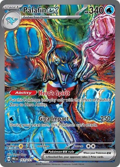 Palafin ex (SV: Prismatic Evolutions) Near Mint Holofoil
