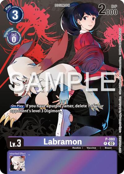 Labramon P - 080 (Official Tournament Pack Vol.13) (Digimon Promotion Cards) Near Mint Foil - Nick Nack's Full Frontal Attack
