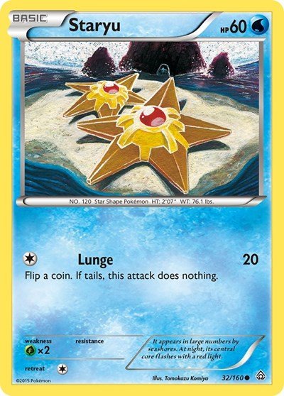 Staryu (XY - Primal Clash) Light Play - Nick Nack's Full Frontal Attack