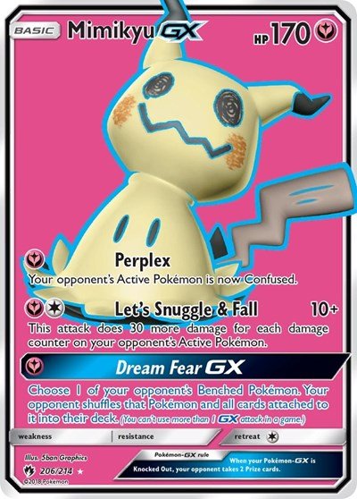 Mimikyu GX (Full Art) (SM - Lost Thunder) Near Mint Holofoil - Nick Nack's Full Frontal Attack