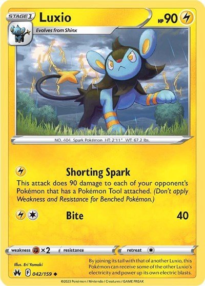 Luxio (42) (Crown Zenith) Near Mint Reverse Holofoil - Nick Nack's Full Frontal Attack