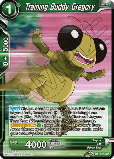 Training Buddy Gregory (Saiyan Showdown) Near Mint Foil