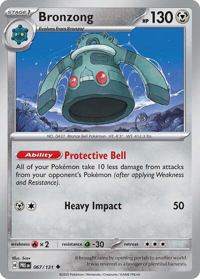 Bronzong (SV: Prismatic Evolutions) Near Mint - Nick Nack's Full Frontal Attack