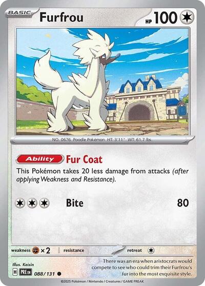 Furfrou (SV: Prismatic Evolutions) Near Mint - Nick Nack's Full Frontal Attack