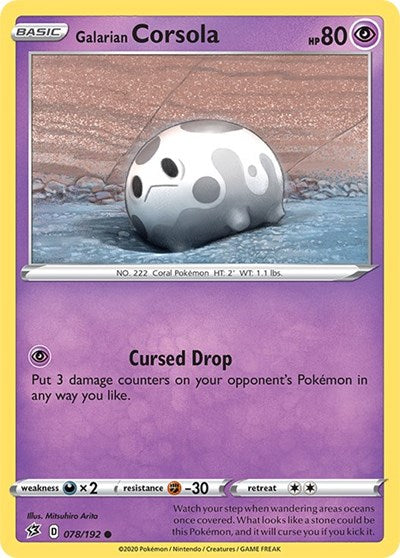 Galarian Corsola (SWSH02: Rebel Clash) Near Mint