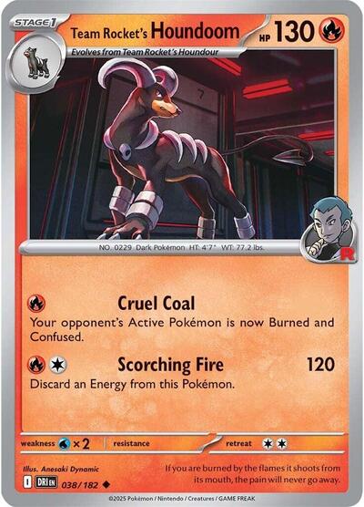 Team Rocket's Houndoom - 038 (SV10: Destined Rivals) Near Mint - Nick Nack's Full Frontal Attack